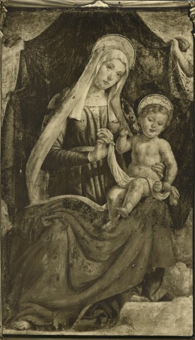 Sansoni, Mario — Giovanni di Pietro - sec. XVI - Madonna con Bambino in trono e angeli — insieme